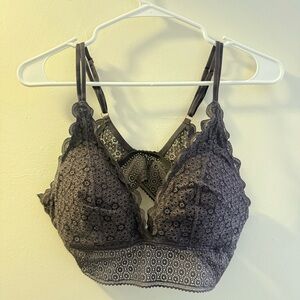 Aerie Charcoal Lace Bralette